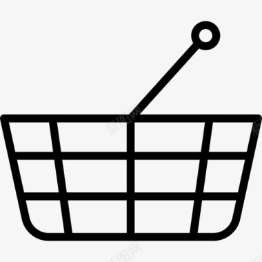 超市购物篮商业购物成瘾图标图标