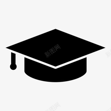 毕业帽教育砂浆图标图标