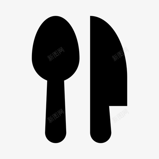 匙和刀餐具食物图标svg_新图网 https://ixintu.com 匙和刀 厨房 固体 食物 食物5 餐具