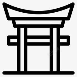 日本门日本门建筑建筑和建筑图标高清图片