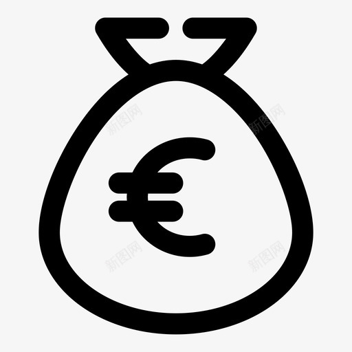 欧元包兑换货币图标svg_新图网 https://ixintu.com 兑换 商务5格加粗 欧元包 货币 购物