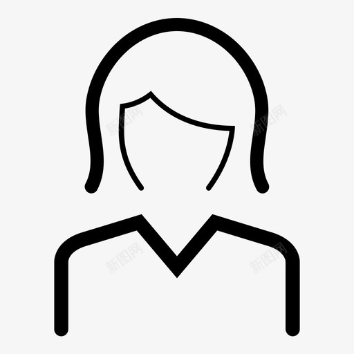 女商人女性办公室图标svg_新图网 https://ixintu.com 办公室 商业图标轮廓集5 女商人 女性