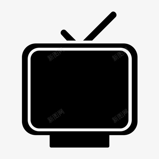 电视电子产品复古电视图标svg_新图网 https://ixintu.com 复古电视 电子产品 电视 电视机