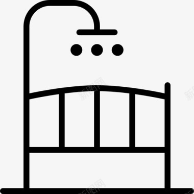 婴儿床家具睡眠图标图标