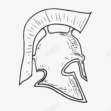 头盔希腊战争图标图标