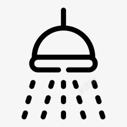 等泡面中淋浴间浴室洗衣房图标高清图片