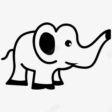 大象非洲动物图标图标