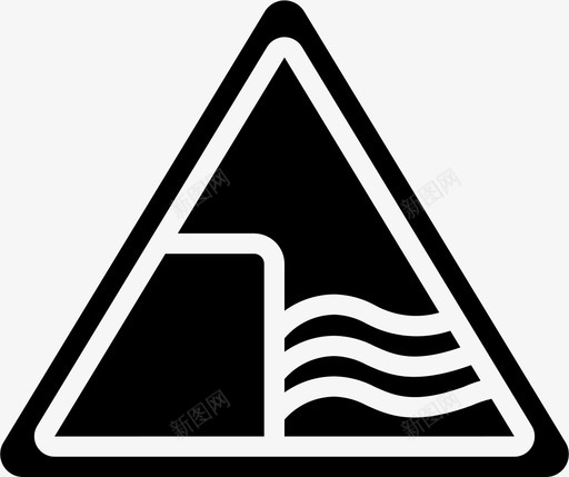 深水警告安全标志图标svg_新图网 https://ixintu.com 健康安全坚实 安全 标志 深水警告