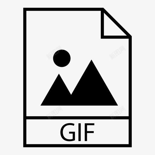 图像动画文件类型图标svg_新图网 https://ixintu.com gif 动画 图像 文件类型 文档格式