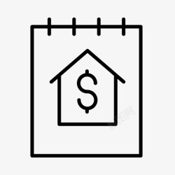 房产代理房地产拍卖房屋贷款图标高清图片
