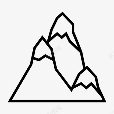 山峰岩石图标图标