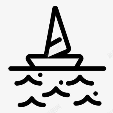 帆船海洋大自然图标图标