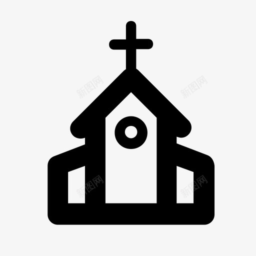教堂建筑基本图标3svg_新图网 https://ixintu.com 基本图标3 建筑 教堂