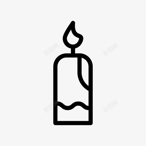 蜡烛庆祝火焰图标svg_新图网 https://ixintu.com 光 庆祝 新年线图标 火炬 火焰 蜡烛