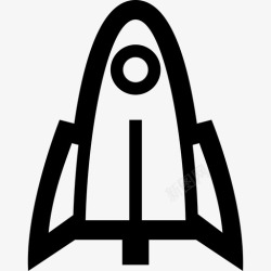 火箭的轮廓火箭航天飞机太空船图标高清图片