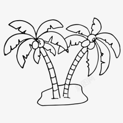 矢量锯棕榈树叶图标棕榈树叶棕榈树图标高清图片