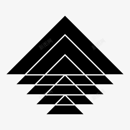 金字塔抽象建筑图标svg_新图网 https://ixintu.com 三角形 几何学 几何形状 埃及 建筑 抽象 金字塔