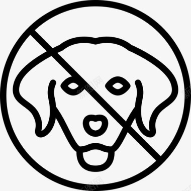 不准养狗健康健康和安全图标图标