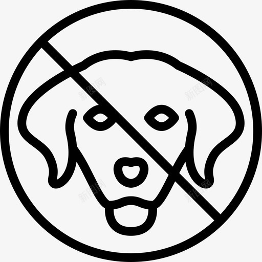 不准养狗健康健康和安全图标svg_新图网 https://ixintu.com 不准养狗 健康 健康和安全 健康和安全大纲 标志