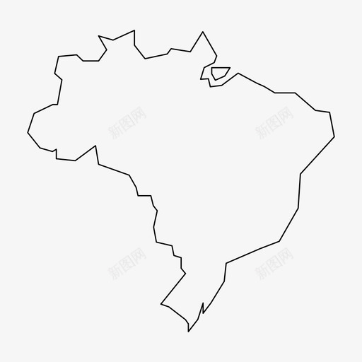 巴西地图巴西南美洲图标svg_新图网 https://ixintu.com 南美洲 巴西 巴西地图 领土