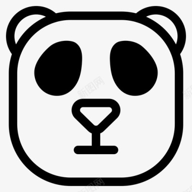 熊猫动物化者图标图标