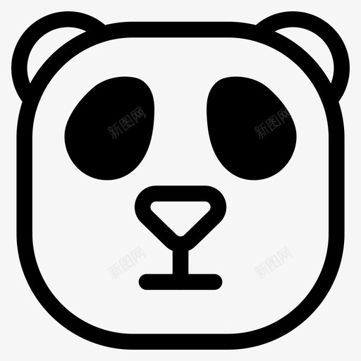 熊猫动物化者图标svg_新图网 https://ixintu.com 动物化者 熊猫