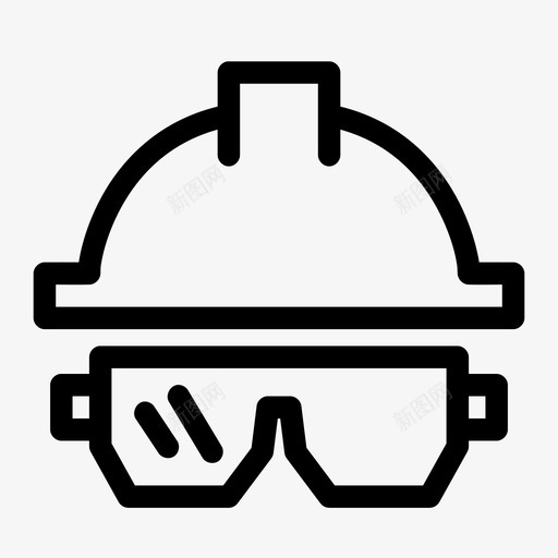 安全施工工程师图标svg_新图网 https://ixintu.com 头盔 安全 安全帽 工程师 施工 眼镜