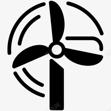 风扇能源绿色图标图标