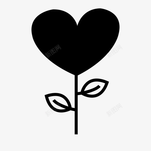 心脏植物情人节心脏节图标svg_新图网 https://ixintu.com 心脏植物 心脏节 情人节