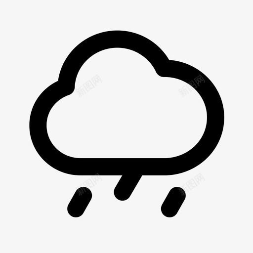 雨云毛毛雨图标svg_新图网 https://ixintu.com 云 可爱的游戏图标 天气 毛毛雨 潮湿 雨