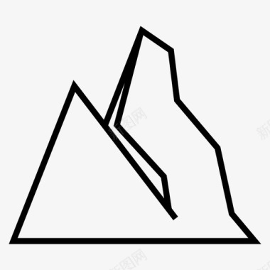 山峰岩石图标图标