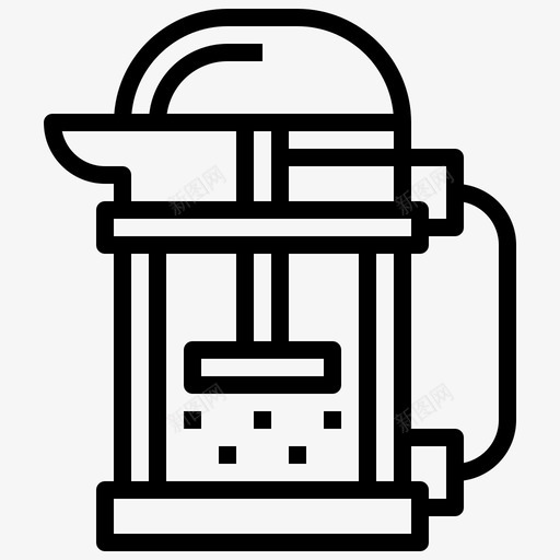 法式印刷机咖啡咖啡壶图标svg_新图网 https://ixintu.com 厨具 咖啡 咖啡壶 法式印刷机 热饮
