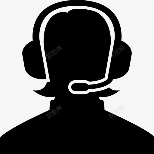 女性呼叫中心女性耳机图标svg_新图网 https://ixintu.com 女性 女性呼叫中心 耳机