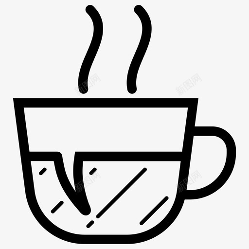 咖啡休息时间饮料杯子图标svg_新图网 https://ixintu.com 咖啡休息时间 杯子 茶 轮廓商业图标集4 饮料