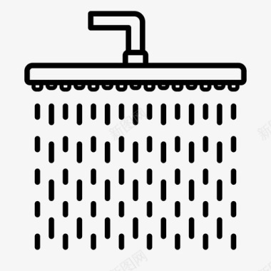 淋浴浴室雨水图标图标