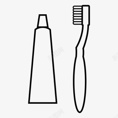 牙刷清洁剂牙齿图标图标