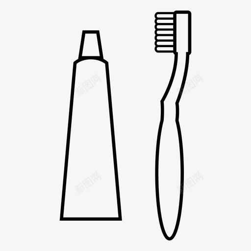 牙刷清洁剂牙齿图标svg_新图网 https://ixintu.com 浴室 清洁剂 牙刷 牙膏 牙齿