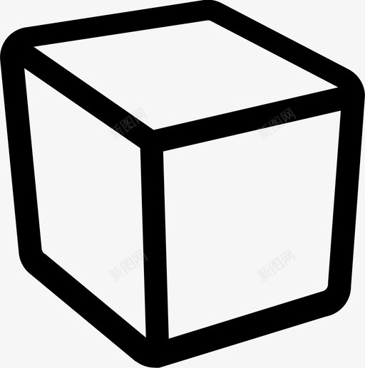 立方体面几何体图标svg_新图网 https://ixintu.com 几何体 立方体 面 顶点