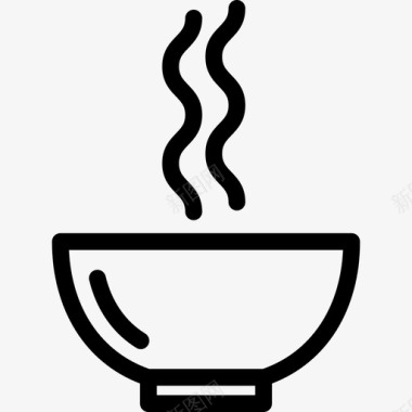 碗里的热汤食物图标图标