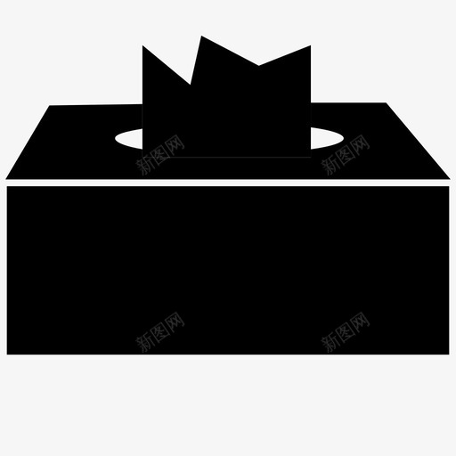 纸巾盒图标svg_新图网 https://ixintu.com 纸巾盒