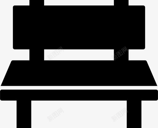 长凳椅子家具图标svg_新图网 https://ixintu.com 公园 家具 座位 椅子 长凳