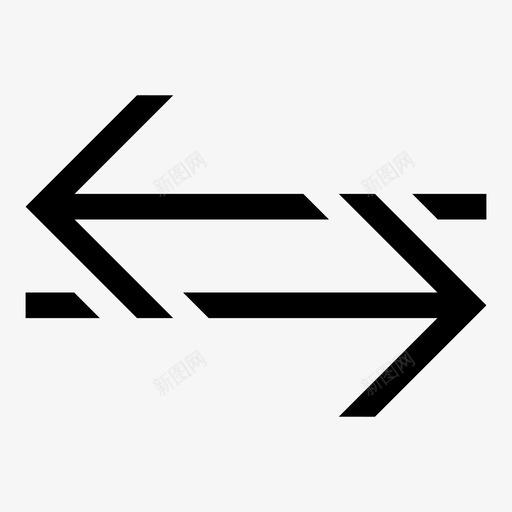 箭头对抗方向图标svg_新图网 https://ixintu.com 两个 对抗 往返 指向 方向 箭头