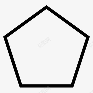 五边形场几何图标图标