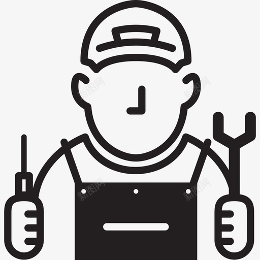 戴帽子的机修工人们人们在工作图标svg_新图网 https://ixintu.com 人们 人们在工作 戴帽子的机修工
