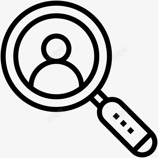 搜索人员探索查找人员图标svg_新图网 https://ixintu.com 公司线图标 招聘 探索 搜索人员 查找人员