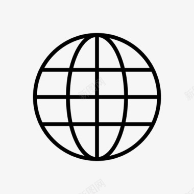互联网符号地球仪图标图标