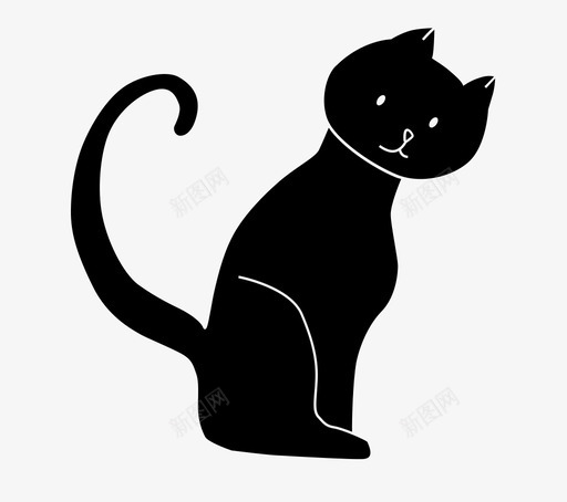 坐着的猫动物小猫图标svg_新图网 https://ixintu.com 动物 坐着的猫 宠物 小猫 简介