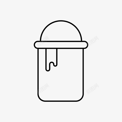 油漆桶填充工具油漆图标svg_新图网 https://ixintu.com 填充工具 建筑 油漆 油漆桶