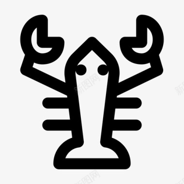 龙虾动物小龙虾图标图标