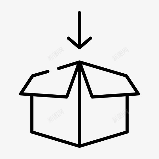 进货包裹箱子信件图标svg_新图网 https://ixintu.com 信件 物流4缝隙薄 箱子 进货包裹